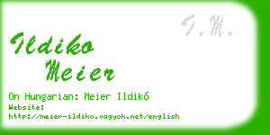 ildiko meier business card